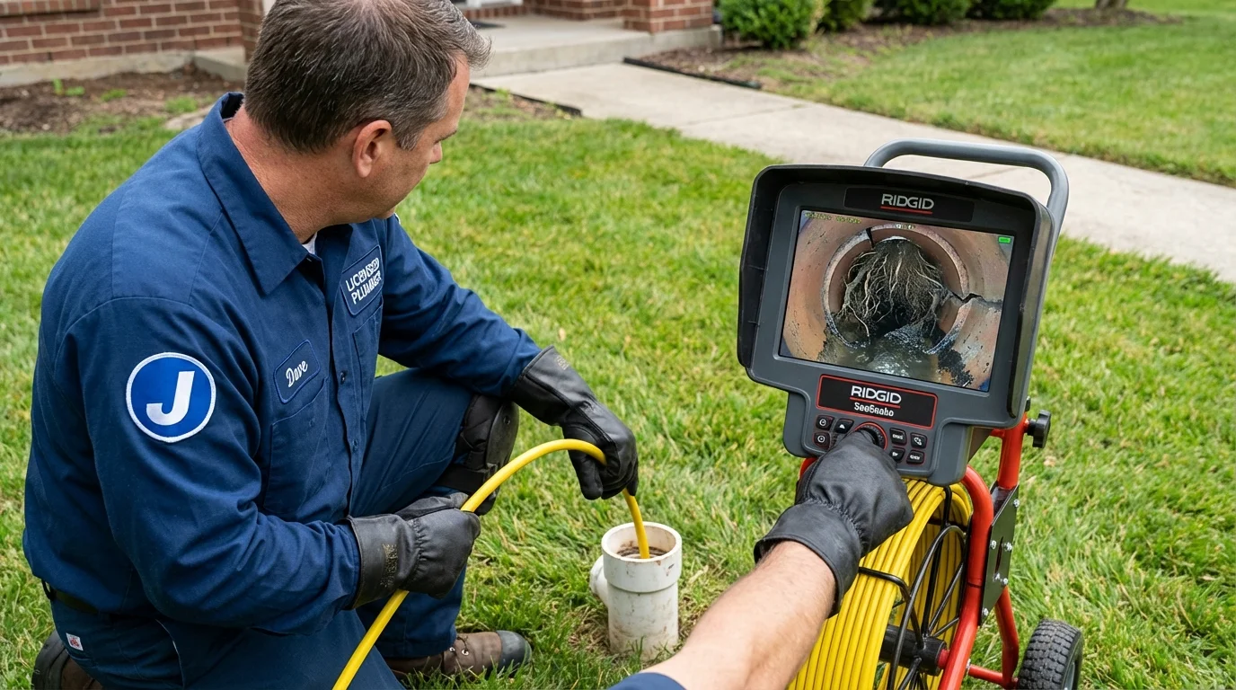 Sewer camera inspection being performed by Johns Plumbing LLC in Terrell